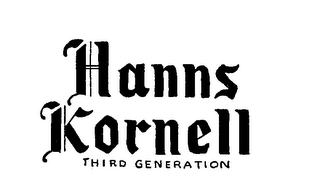 HANNS KORNELL THIRD GENERATION logo