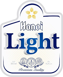 HANOI LIGHT BREWED FROM FINEST INGREDIENTS SINCE 1890 VOL 355ML ALC. 4.2% V/V PREMIUM QUALITY logo