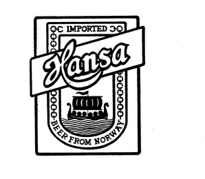 HANSA IMPORTED BEER FROM NORWAY logo
