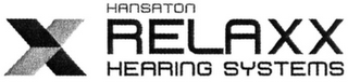 HANSATON RELAXX HEARING SYSTEMS logo