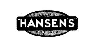 "HANSEN'S" STANDARD OF THE WORLD. logo