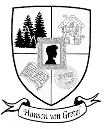 HANSON VON GRETEL ONCE UPON A TIME ON THE EDGE OF THE GREAT FOREST THERE LIVED A VERY POOR WOODCUTTER WITH HIS WIFE AND TWO CHILDREN. THE BOY WAS CALLED HANSEL AND THE GIRL GRETEL 3VILS logo