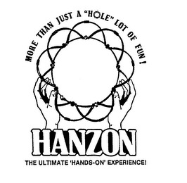 HANZON MORE THAN JUST A "HOLE" LOT OF FUN! THE ULTIMATE 'HANDS-ON' EXPERIENCE! logo