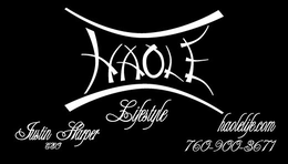 HAOLE LIFESTYLE JUSTIN HARPER CEO HAOLELIFE.COM 760-900-3671 logo