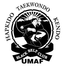 HAPKIDO TAEKWONDO KENDO BLACK BELT CLUB UMAF logo