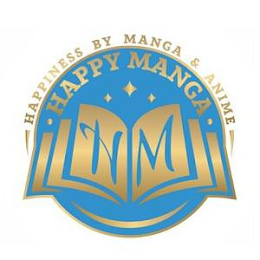 HAPPINESS BY MANGA & ANIME ·HAPPY MANGA· HM logo