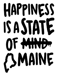 HAPPINESS IS A STATE OF MAINE logo