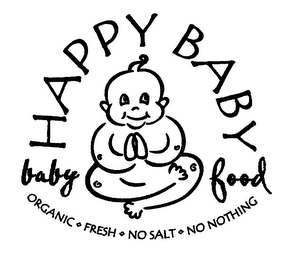 HAPPY BABY BABY FOOD ORGANIC FRESH NO SALT NO NOTHING logo