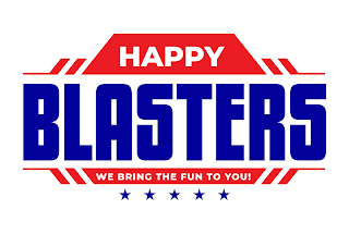 HAPPY BLASTERS WE BRING THE FUN TO YOU! logo