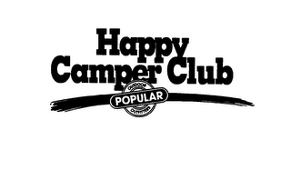 HAPPY CAMPER CLUB POPULAR OUTDOOR OUTFITTERS logo