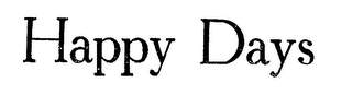 HAPPY DAYS logo