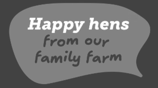 HAPPY HENS FROM OUR FAMILY FARM logo