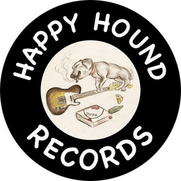 HAPPY HOUND RECORDS PIZZA logo