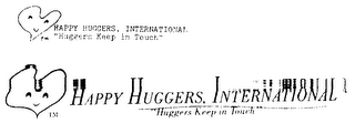 HAPPY HUGGERS, INTERNATIONAL "HUGGERS KEEP IN TOUCH" logo