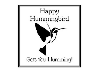 HAPPY HUMMINGBIRD GETS YOU HUMMING! logo