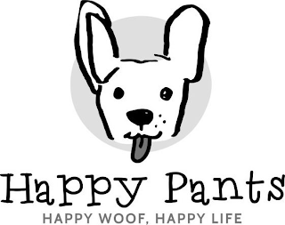 HAPPY PANTS HAPPY WOOF, HAPPY LIFE logo