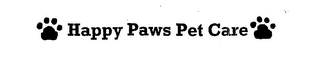 HAPPY PAWS PET CARE logo