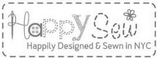 HAPPY SEW HAPPILY DESIGNED & SEWN IN NYC logo