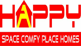 HAPPY SPACE COMFY PLACE HOMES logo
