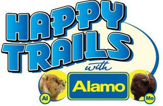 HAPPY TRAILS WITH ALAMO AL MO logo