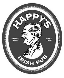 HAPPY'S IRISH PUB "HAPPY JACK" SINCE 1965 logo