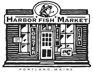 HARBOR FISH MARKET LOBSTER FISH CLAMS PORTLAND, MAINE logo