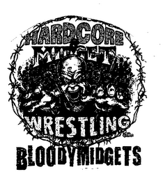 HARDCORE MIDGET WRESTLING BLOODY MIDGETS logo