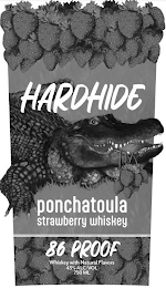 HARDHIDE PONCHATOULA STRAWBERRY WHISKEY 86 PROOF WHISKEY WITH NATURAL FLAVORS 43% ALC/VOL 750 ML logo