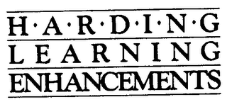 H.A.R.D.I.N.G LEARNING ENHANCEMENTS logo