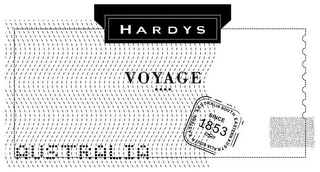 HARDYS VOYAGE EASTERN AUSTRALIA SOUTH SINCE 1853 AUSTRALIA logo