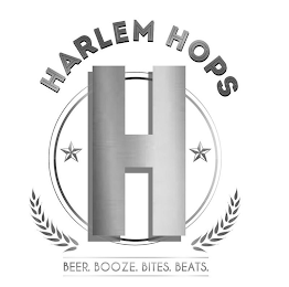 HARLEM HOPS H BEER. BOOZE. BITES. BEATS. logo
