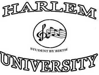 HARLEM UNIVERSITY STUDENT BY BIRTH logo