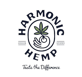 HARMONIC HEMP OREGON GROWN TASTE THE DIFFERENCE logo