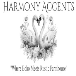 HARMONY ACCENTS HA "WHERE BOHO MEETS RUSTIC FARMHOUSE" logo