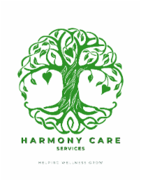 HARMONY CARE SERVICES HELPING WELLNESS GROW logo