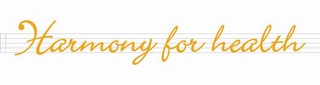 HARMONY FOR HEALTH logo