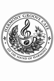 HARMONY GROOVE CAFE SIP THE SOUND OF HARMONY logo