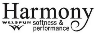 HARMONY SOFTNESS & PERFORMANCE WELSPUN W logo