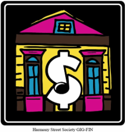 HARMONY STREET SOCIETY GIG-FIN logo