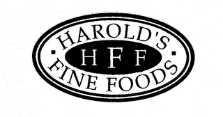 HAROLD'S FINE FOODS HFF logo