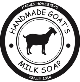 HARRIS HOMESTEAD HANDMADE GOAT'S MILK SOAP SINCE 2014 logo