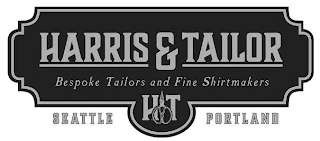 HARRIS & TAILOR BESPOKE TAILORS AND FINE SHIRTMAKERS HT SEATTLE PORTLAND logo