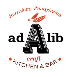 HARRISBURG, PENNSYLVANIA A AD LIB CRAFT KITCHEN & BAR logo