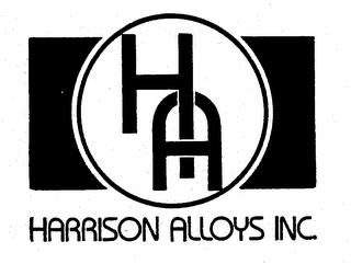 HARRISON ALLOYS INC. HA logo