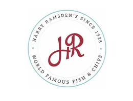 HARRY RAMSDEN'S SINCE 1928 HR WORLD FAMOUS FISH & CHIPS logo