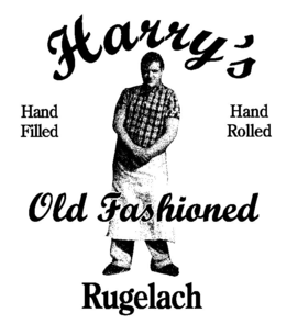 HARRY'S OLD FASHIONED RUGELACH HAND FILLED HAND ROLLED logo