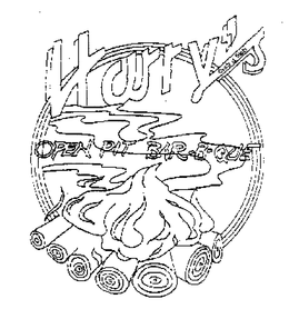 HARRY'S OPEN PIT BAR-B-QUE GRAB A SLAB logo
