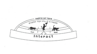 HARTZ CAT TOYS EVERY TOY FILLS A NEED HUNT INTERACT SWAT logo