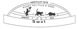 HARTZ CAT TOYS EVERY TOY FILLS A NEED INTERACT SWAT HUNT logo