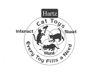 HARTZ CAT TOYS INTERACT SWAT HUNT EVERY TOY FILLS A NEED logo